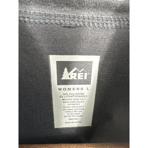 REI Womens UPF 50+ Black Long-Sleeve Half-Zip Performance Shirt Size L - Picture 4 of 8